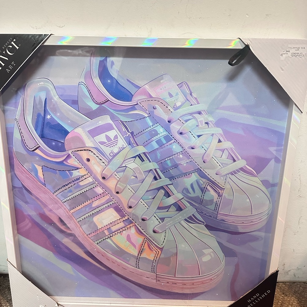 Adidas Iridescent Sneakers Art Print